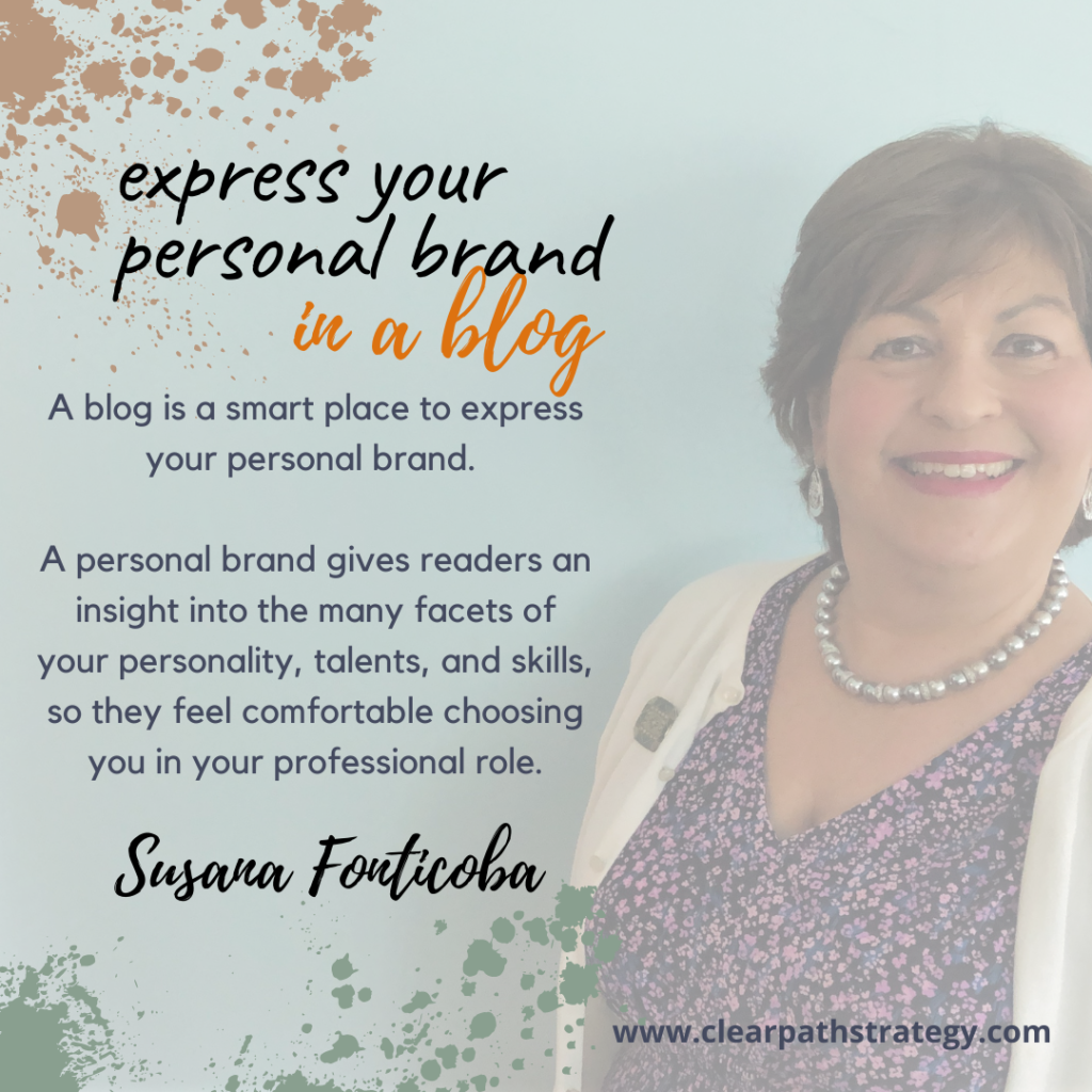 express your personality in a blog. susana fonticoba blog writer and business strategist.