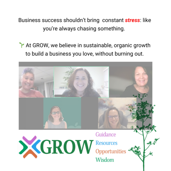 business success shouldn't bring contant stress; join a group coaching program to build a business you love without burning out